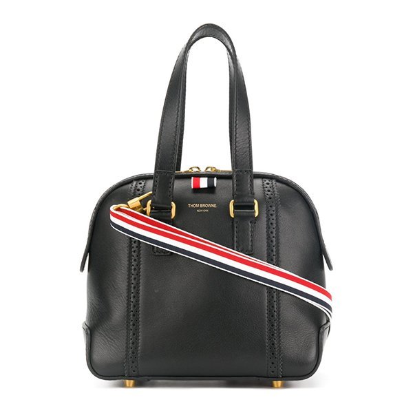 thombrowne包包,thombrowne包包女士 thom browne/thom browne 18年秋冬 logo 条纹 女包 女性 黑色 手提包