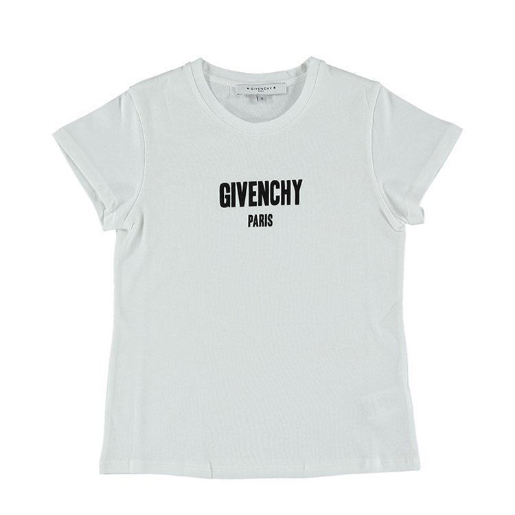 givenchy kids 18年秋冬 女童 logo 短袖 白色 儿童t恤 h1506610b