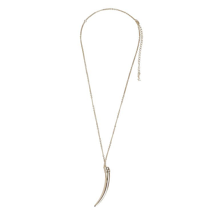 saintlaurent项链,yvesaintlaurent paris/saint laurent paris 18年秋冬 女 ysl logo 时尚 银色 项链