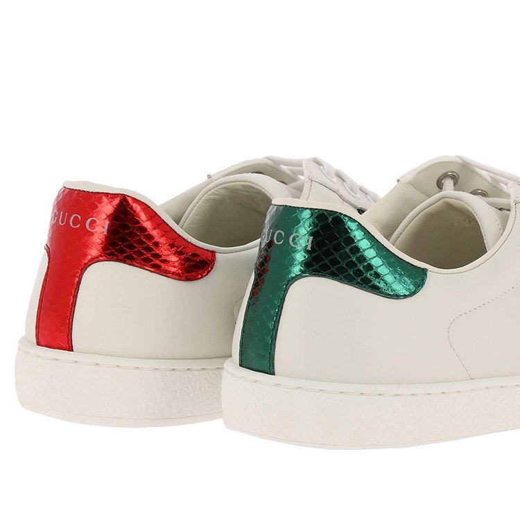 古驰/gucci 18年秋冬 gucci男鞋 小白鞋 ace 红绿拼色 经典 时尚 男性