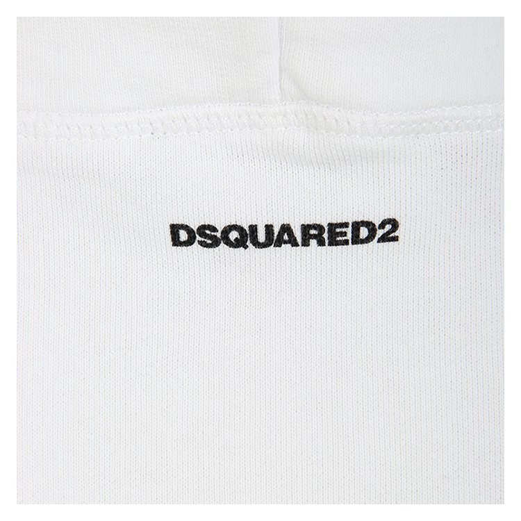 DSQUARED2 logo,花店简约logo设计 11可用券】dsquared2/d二次方 18年秋冬 男士 logo 兜帽 白色 男卫衣