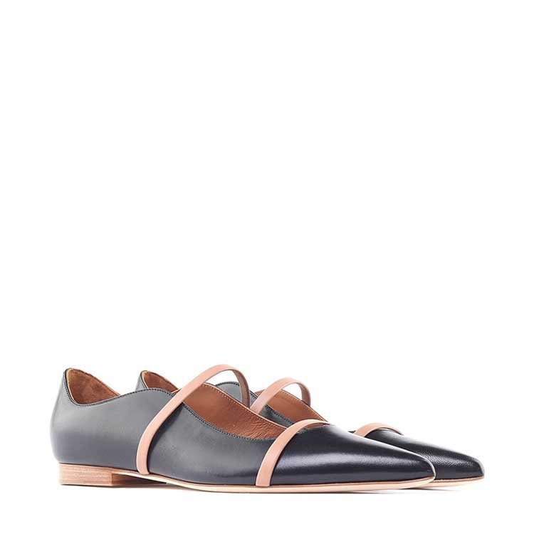 malone souliers/malone souliers 18年秋冬 女士 撞色 尖头鞋 黑色