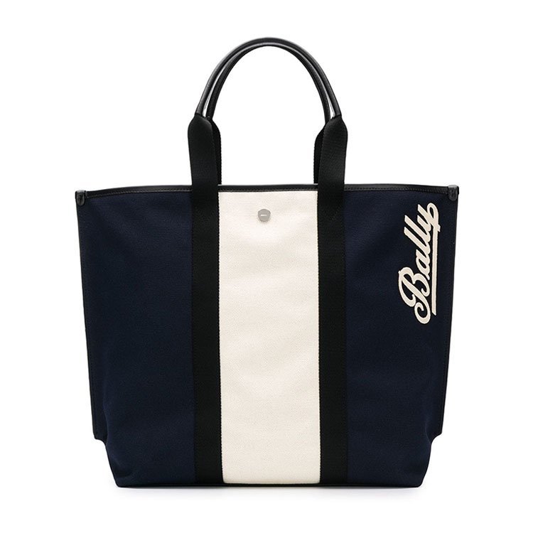 巴利/bally 18年秋冬 撞色 女包 女性 饺子包 深蓝色 手提包 6221574