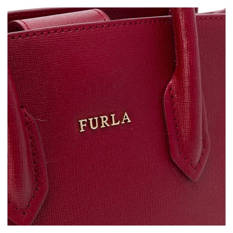芙拉/furla 18年秋冬 ol风 字母 女包 女性 托特包 红色 手提包