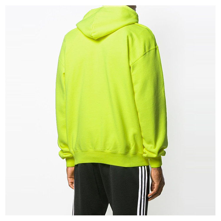 巴黎世家/balenciaga 19年秋冬 套头 男性 连帽 logo 黄绿色 男卫衣