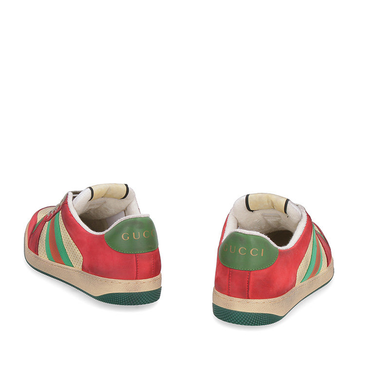古驰/gucci 19年春夏 gucci男鞋 logo 男性 时尚 经典红绿条纹 小脏鞋