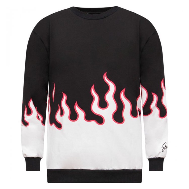 michael scott卫衣,michael scott jeremy scott/jeremy scott 18年秋冬 圆领 男性 火焰 拼色 儿童卫衣
