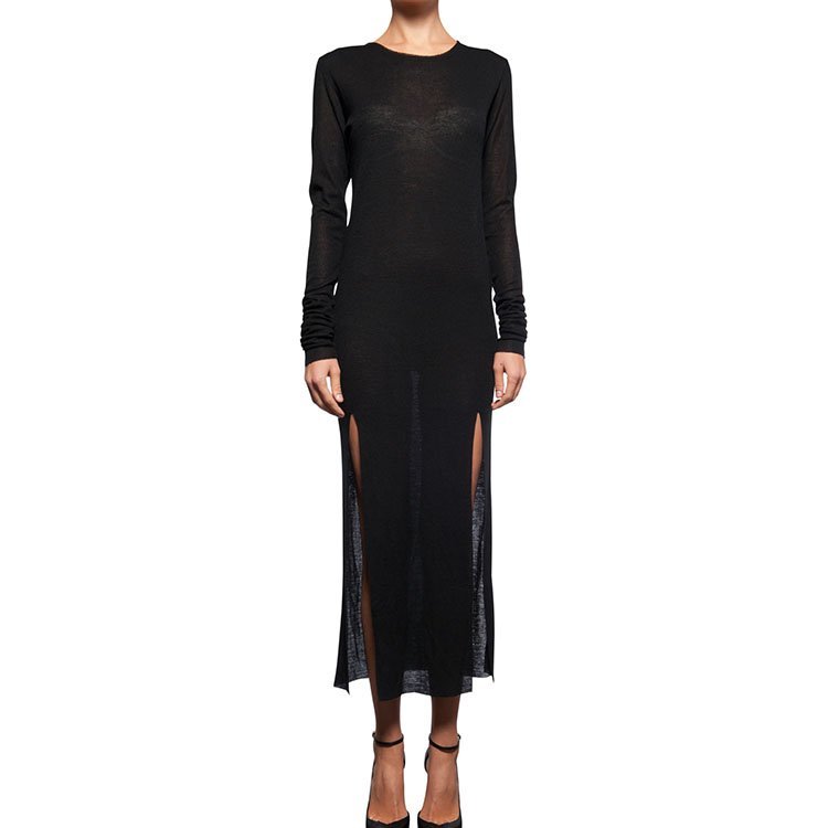 balmain/巴尔曼 19年春夏 圆领 女性 开叉 长袖 女士连衣裙 118001
