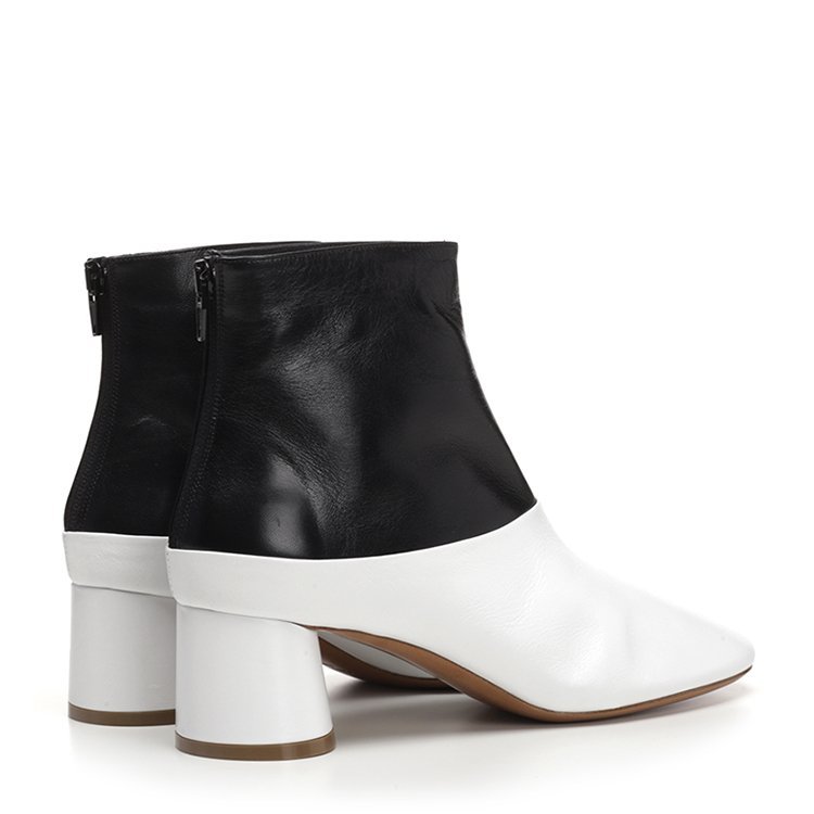 赛琳/celine 18年秋冬 女士 撞色尖头鞋 黑色 短靴 326483aeh 01ob