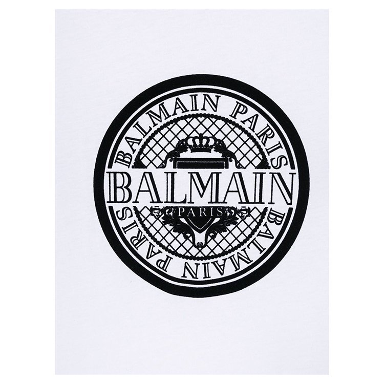 宝曼/balmain 19年春夏 圆领 男童 logo 宽松 白色 儿童t恤 6k8521tkx