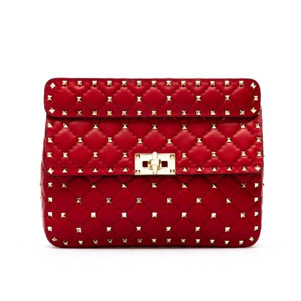 华伦天奴/valentino 18年秋冬 铆钉 菱格纹 女包 女性 rockstud系列