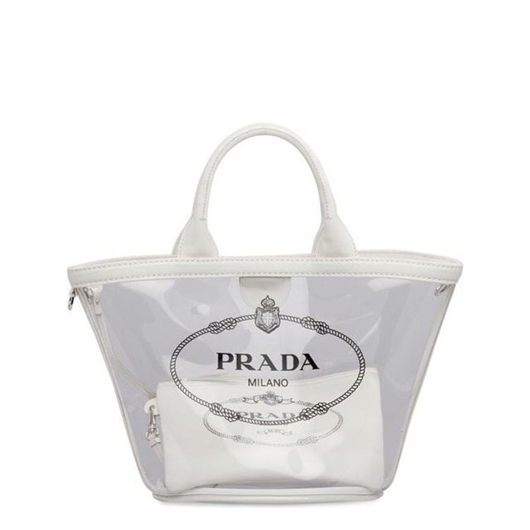 普拉达/prada 19年春夏 女性 时尚 透明色 手提包 1bg187#2by5#f0011