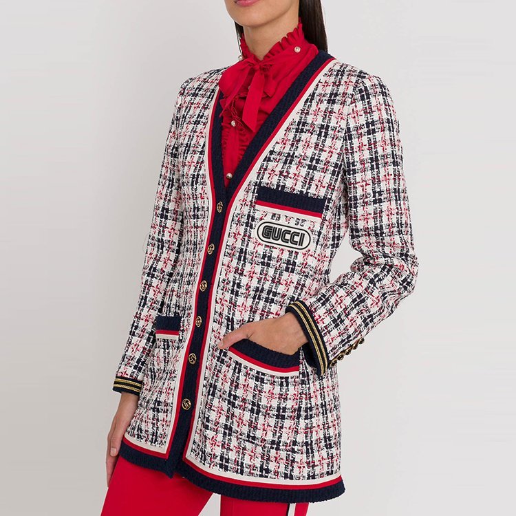 古驰/gucci 18年秋冬 女士 条纹 字母 彩色 女士西服 523675zkd969433