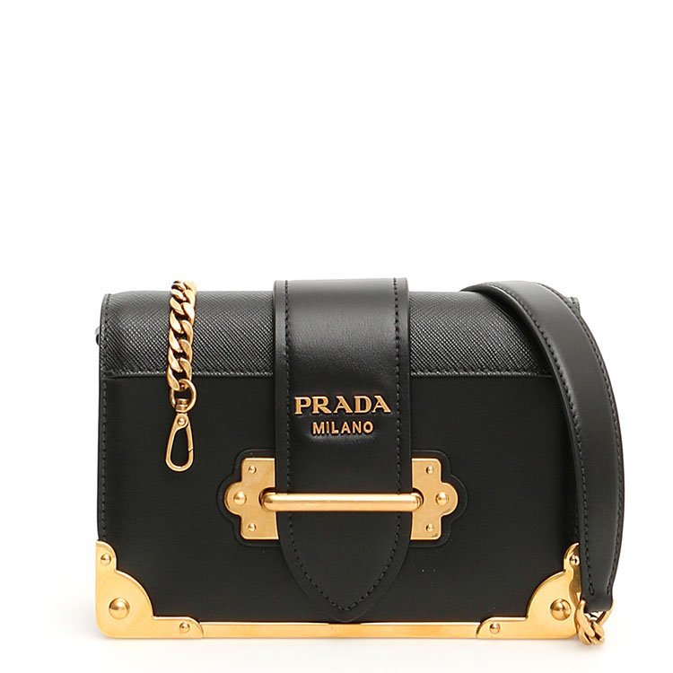 普拉达/prada 19年春夏 锁扣 复古 女包 女性 信封包 斜挎包 1bh018 v