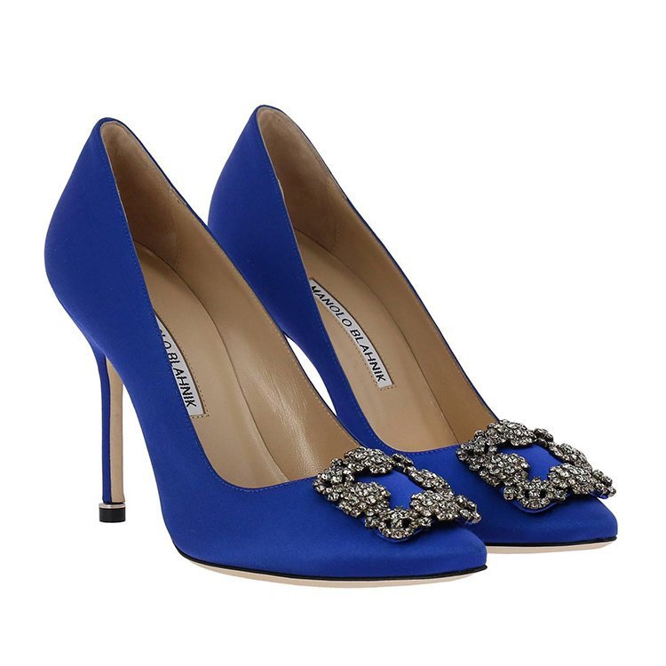 blahnik/manolo blahnik 18年秋冬 女士 时尚 百搭 蓝色 高跟鞋