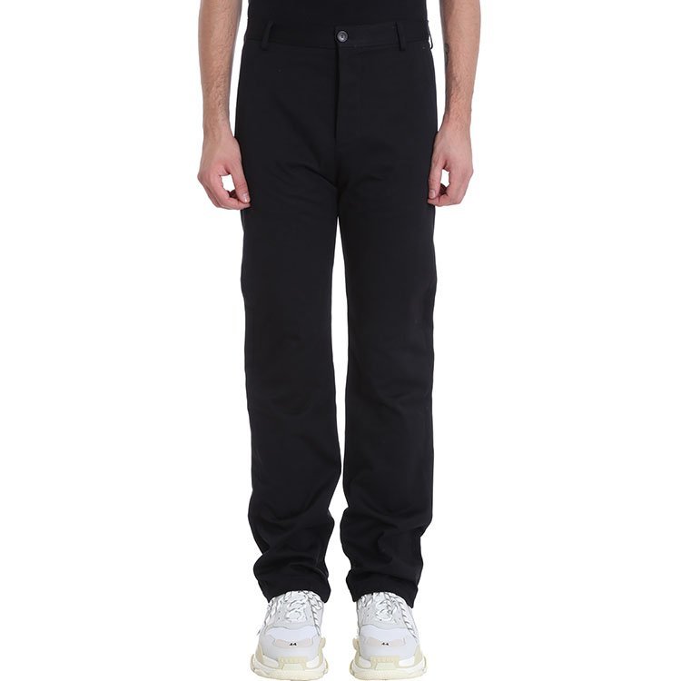 balenciaga/巴黎世家 18年秋冬 男士 高腰 直筒裤 黑色 男士休闲裤