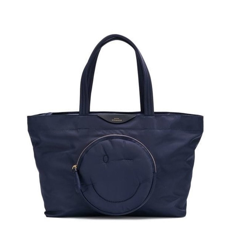 anya hindmarch/anya hindmarch 19年春夏 logo 女性 通勤包 海军蓝