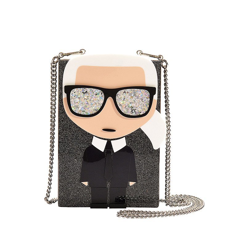 卡尔·拉格斐/karl lagerfeld 18年秋冬 logo 老佛爷 女包 女性 黑色