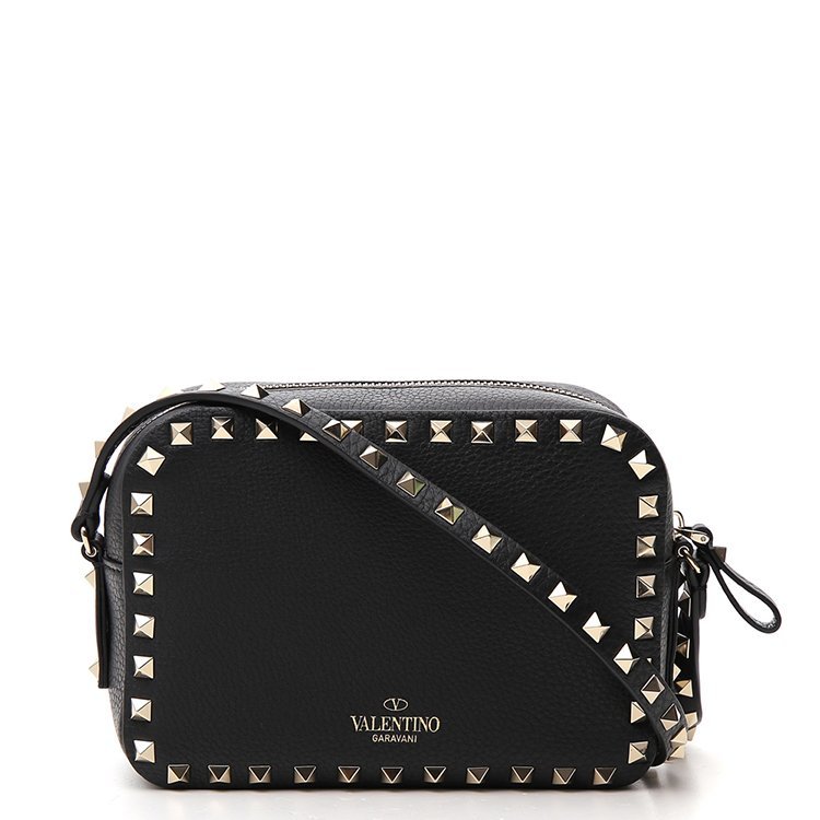 valentino/华伦天奴 19年春夏 rockstud系列 相机包 斜挎包 铆钉 拉链