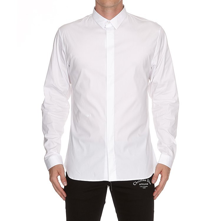 dior homme/迪奥桀傲 19年春夏 男性 刺绣 商务 白色 男士长袖衬衫