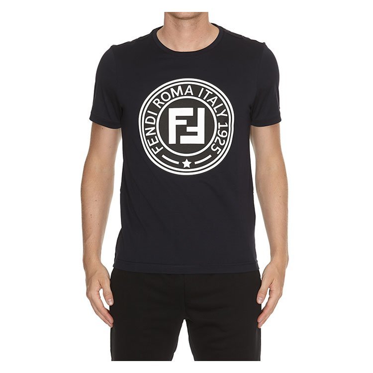芬迪/fendi 18年秋冬 男性 时尚 蓝黑色 男士短袖t恤 fy0894 a4pp f0