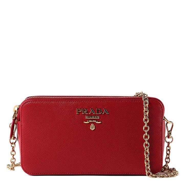 普拉达/prada 19年春夏 信封包 女包 女性 红色 单肩包 1dh010.