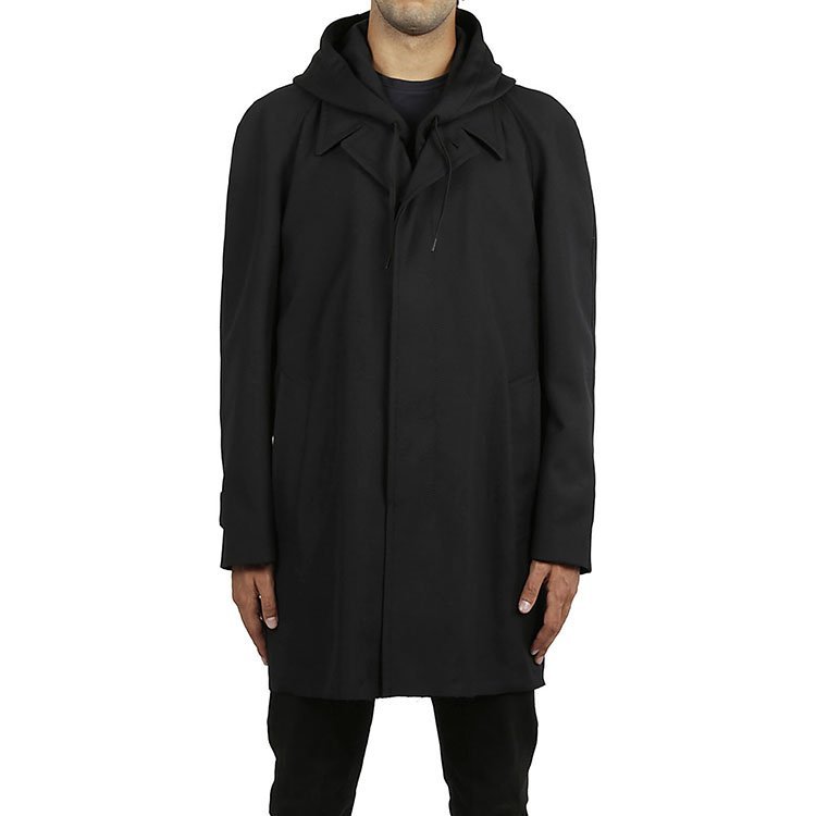 马克雅各布斯/marc jacobs 17年秋冬 男士 兜帽 英伦 黑色 男士大衣