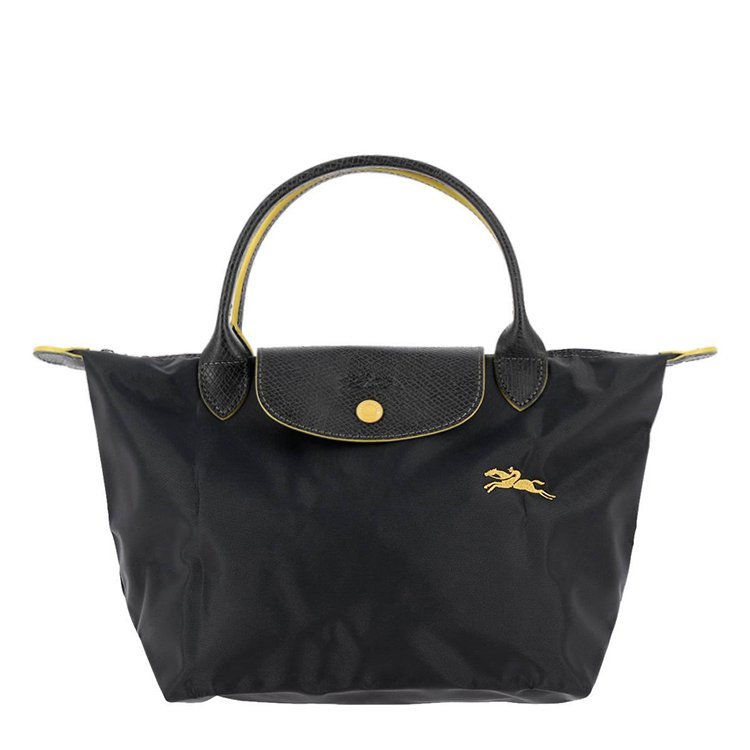 longchamp珑骧21年春夏logo饺子包女包女性黑色手提包l1621619300