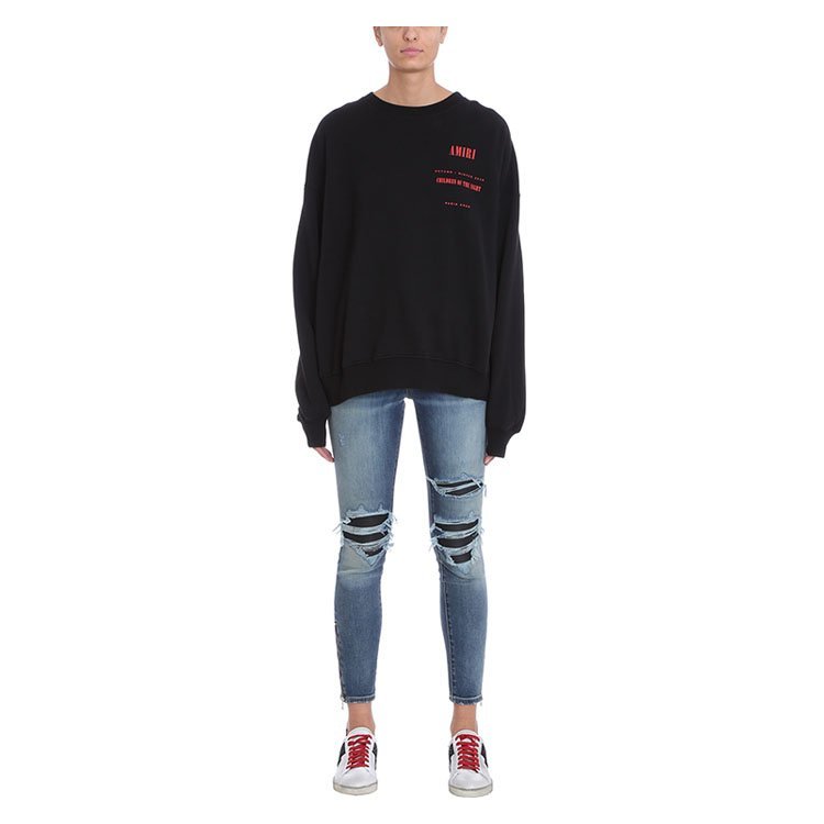 amiri/amiri 18年秋冬 女士 字母印花 欧美风 黑色 女卫衣 wkpcwa18
