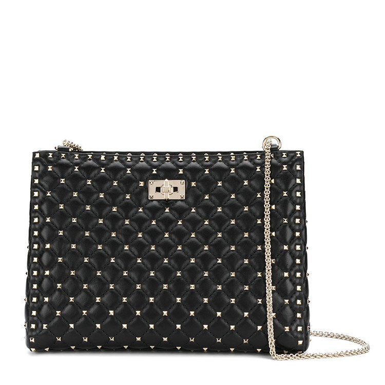 华伦天奴/valentino 17年秋冬 铆钉 菱格纹 女包 女性 rockstud系列
