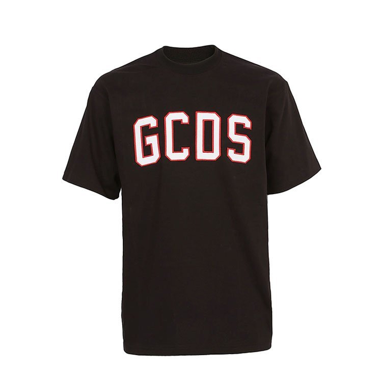 gcds/gcds 18年秋冬 男士 logo 刺绣 黑色 男士短袖t恤 cc94u020028
