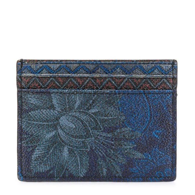 艾特罗/etro 19年春夏 通勤包 男包 小型皮具 男性 logo 蓝色 卡片夹