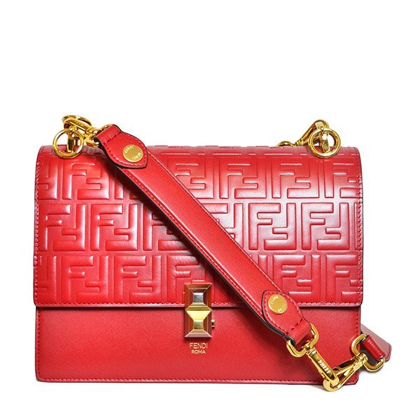 芬迪/fendi 18年秋冬 logo 百搭 女包 女性 红色 手提包 8bt283a417