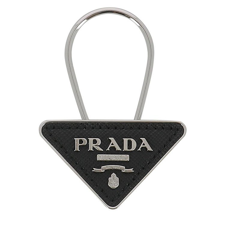 普拉达/prada 18年秋冬 青少年 三角 logo 黑色 钥匙扣 2pp301053 f