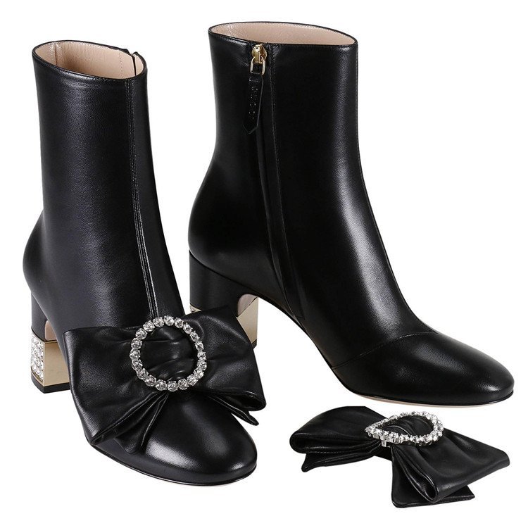 古驰\/GUCCI 17年秋冬 女士 尖头鞋 方跟鞋 黑色