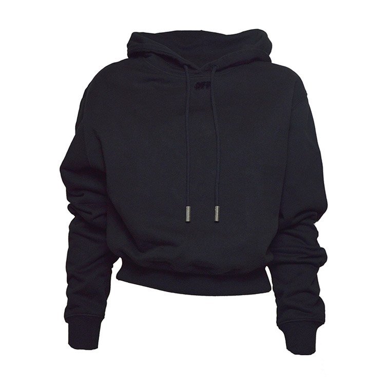 off-white/off-white 18年秋冬 女性 兜帽 修身 黑色 女卫衣 owbb016