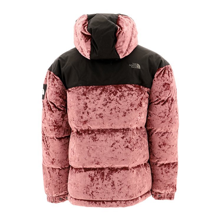 北面/the north face 18年秋冬 棉服 男士 横条 天鹅绒 粉色 男士羽绒