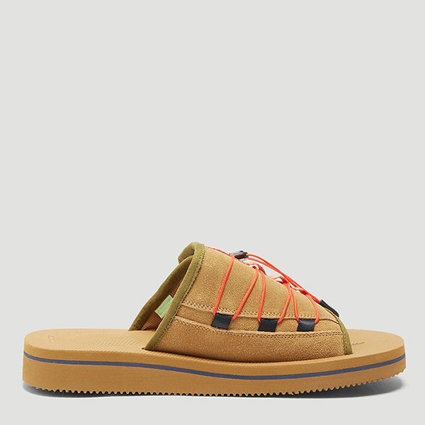 suicoke/suicoke 18年秋冬 露趾 男士 绑带 平底鞋 米色 男士凉拖 og