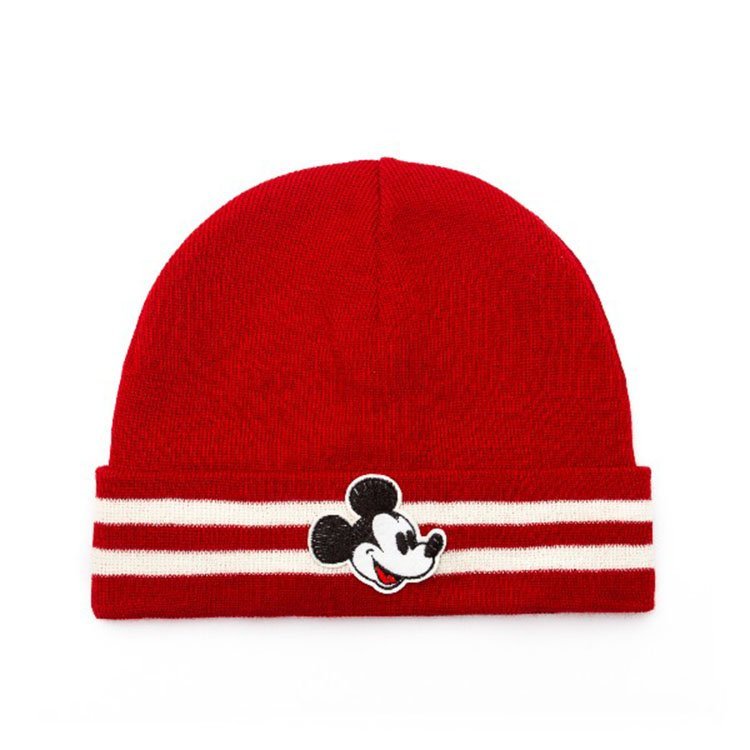 gcds/gcds 18年秋冬 针织帽 男士 条纹 米奇头 红色 帽子 al04xfw19m