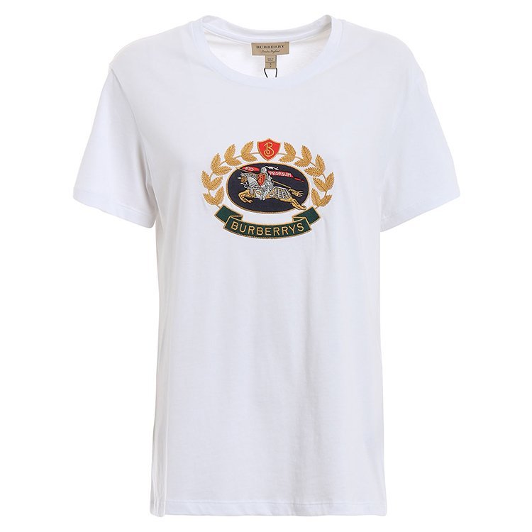 博柏利/burberry 19年春夏 女性 logo 圆领 白色 女士短袖t恤 8002932
