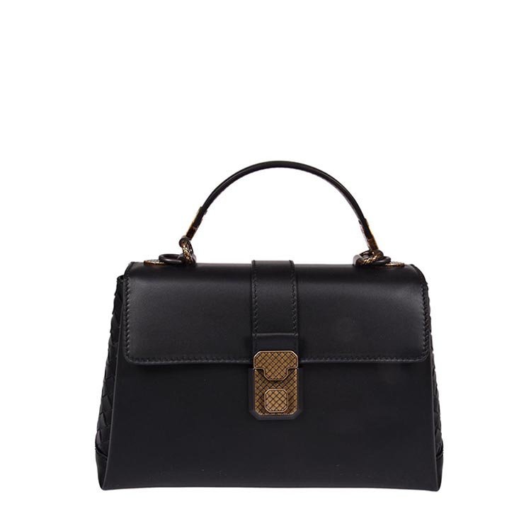 葆蝶家/bottega veneta 18年秋冬 商务 经典 女包 女性 黑色 手提包
