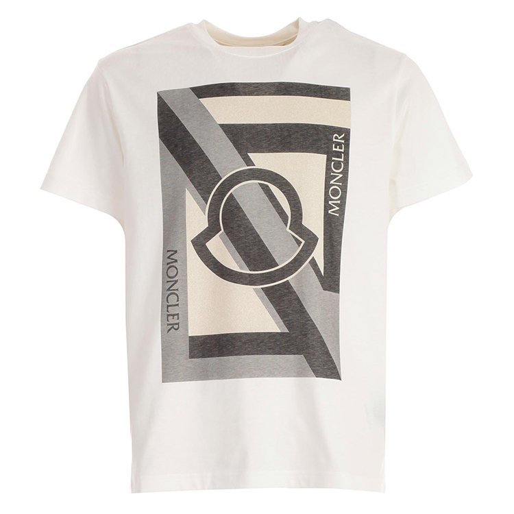 蒙克莱/moncler 18年秋冬 圆领 男士 logo 印花 白色 男士短袖t恤 09h