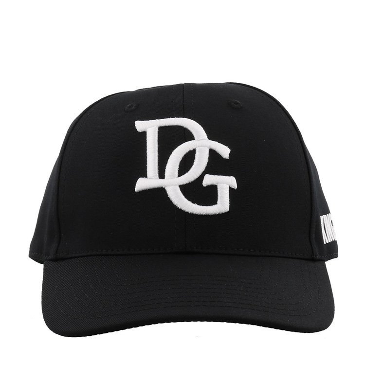 杜嘉班纳/dolce&gabbana 18年秋冬 青少年 鸭舌帽 logo 黑色 帽子 gh
