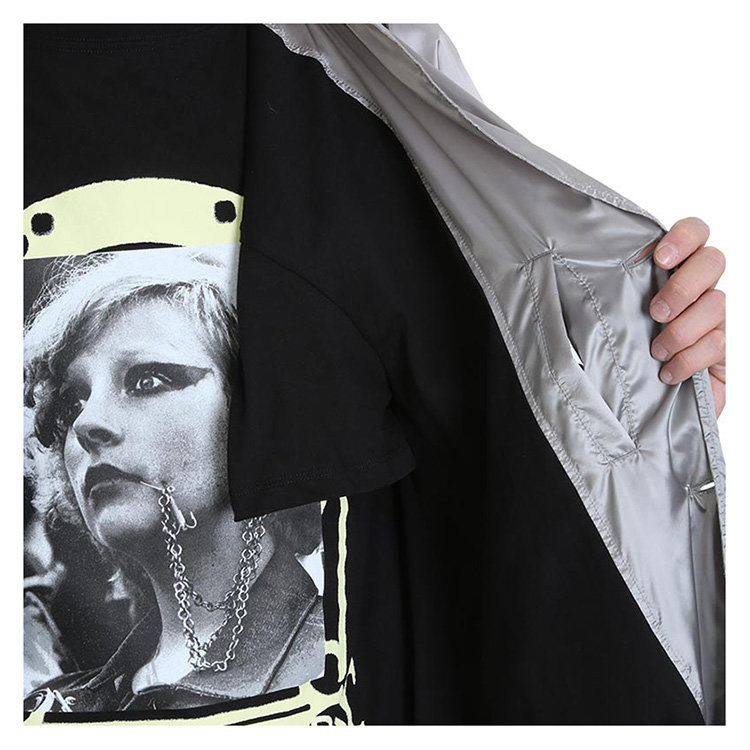 raf simons/raf simons 19年春夏 大衣 男性 单排扣 简约 银色 男士