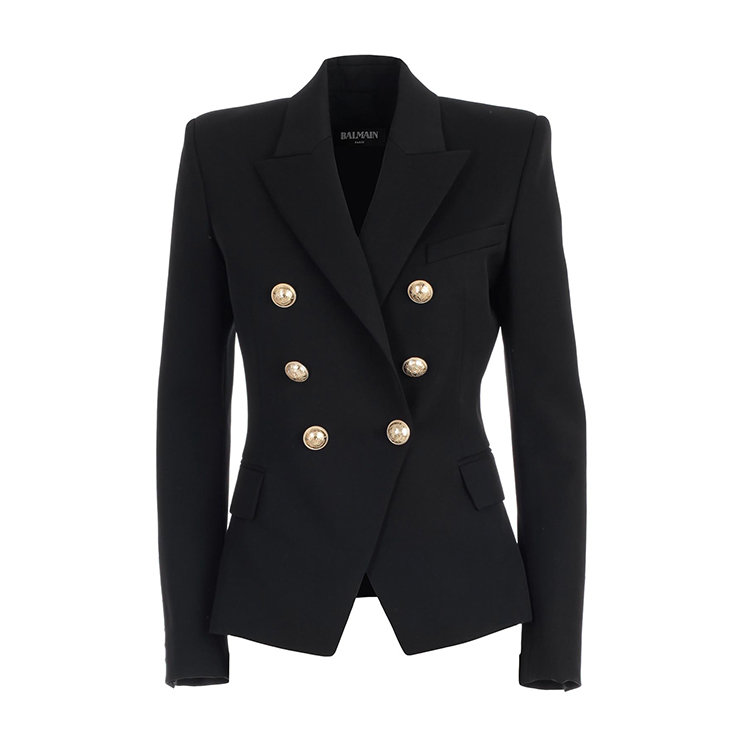 balmain/巴尔曼 19年秋冬 西服 女性 双排扣 修身 女士夹克 sf17183w