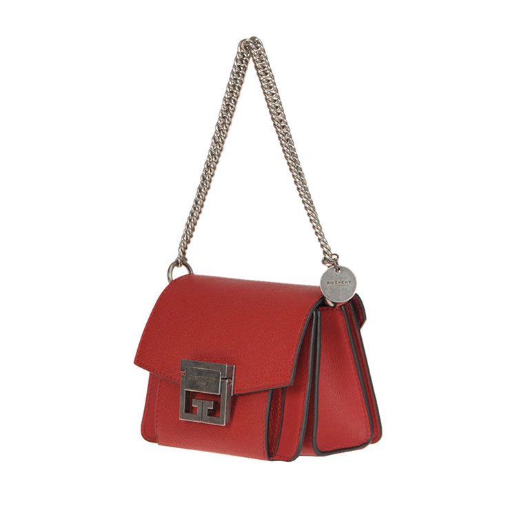 纪梵希/givenchy 19年春夏 gv3系列 单肩包 女性 小方包 链条 红色