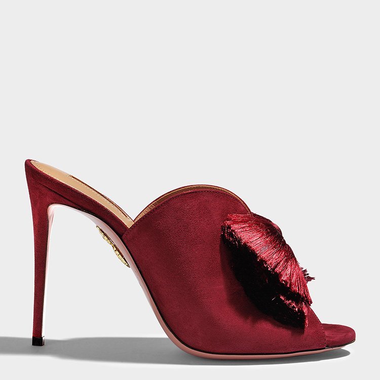 RA\/AQUAZZURA 18年春夏 女士 细跟 尖头鞋 酒