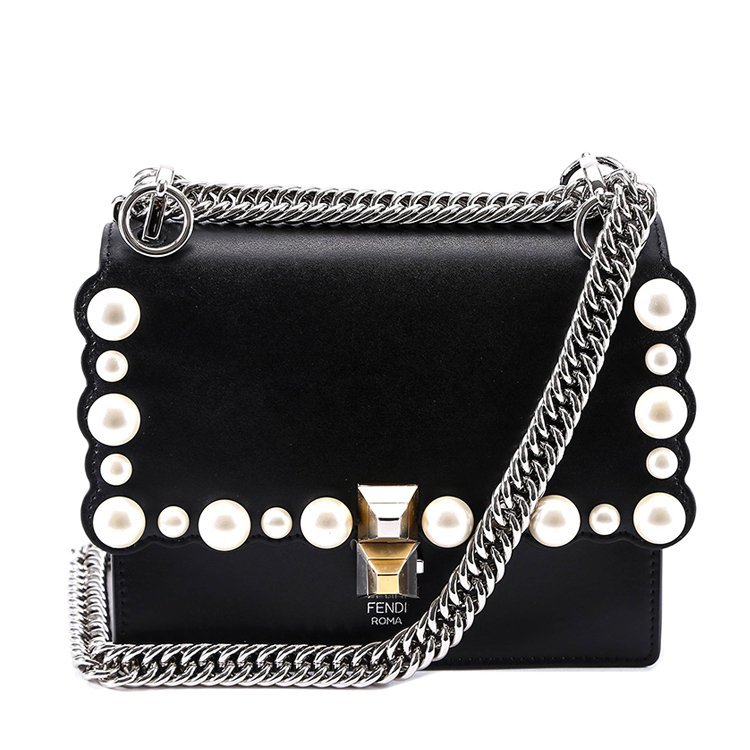【18年春夏】 芬迪 女士 链条包 珍珠