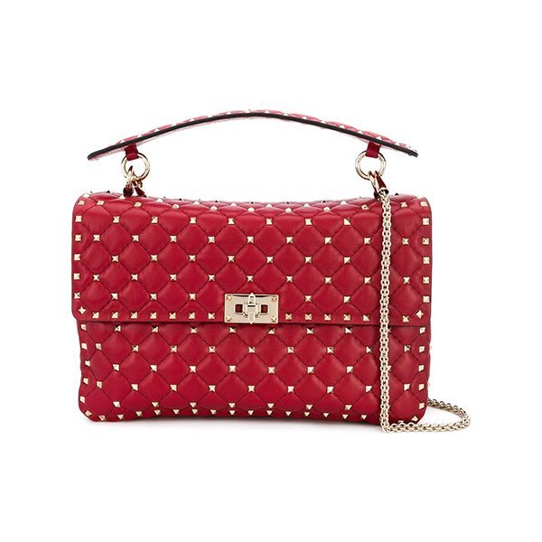 华伦天奴/valentino 19年春夏 铆钉 菱格 女包 女性 链条 单肩包 rw2b