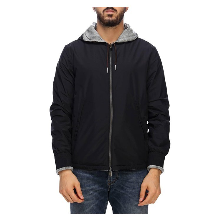 ermenegildo zegna/杰尼亚 18年秋冬 男性 兜帽 休闲 口袋 男士夹克